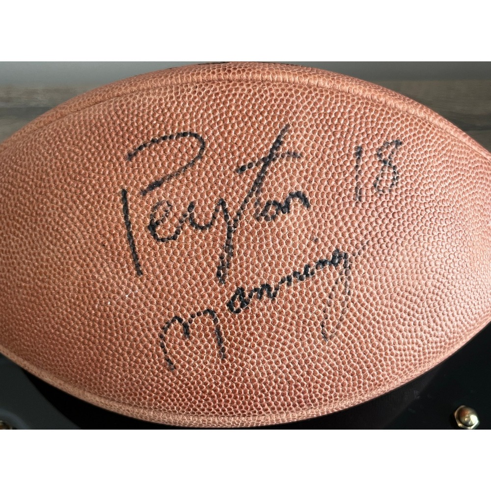 Peyton Manning Signed Indianapolis Colts Wilson Official NFL Football with Case - Picture 4 of 8